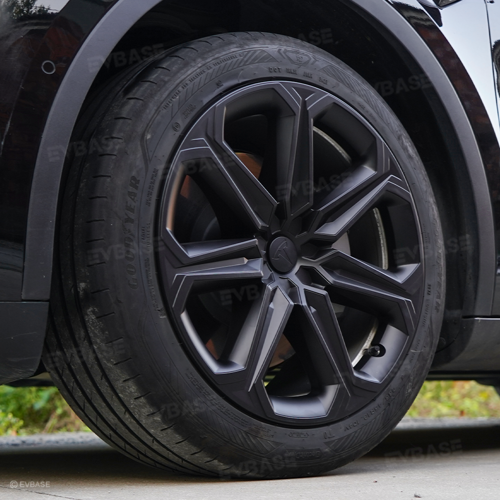Model Y 19 Inch Wheel Covers Full Wrapped ABS Tesla Hub Caps Matte Black 4PCS