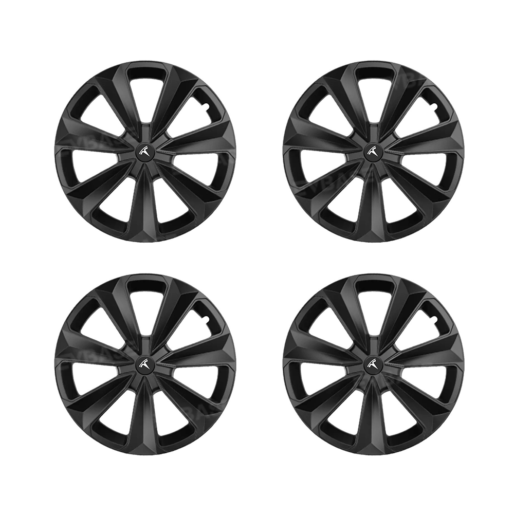 Model Y 19 Inch Wheel Covers for Tesla Matte Black Sporty Style Hubcaps Rim Protector
