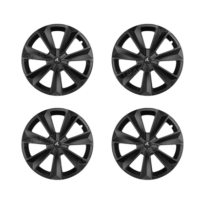Model Y 19 Inch Wheel Covers for Tesla Matte Black Sporty Style Hubcaps Rim Protector