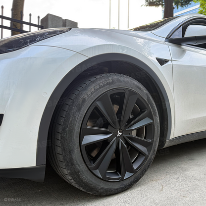Model Y 19 Inch Wheel Covers for Tesla Matte Black Sporty Style Hubcaps Rim Protector