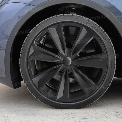 Model Y 19 Inch Wheel Covers for Tesla Matte Black Sporty Style Hubcaps Rim Protector