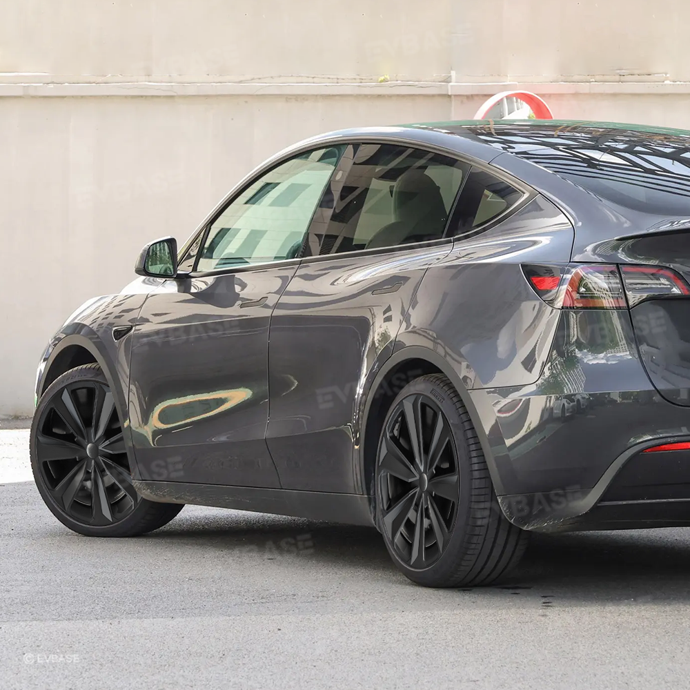 Model Y 19 Inch Wheel Covers for Tesla Matte Black Sporty Style Hubcaps Rim Protector