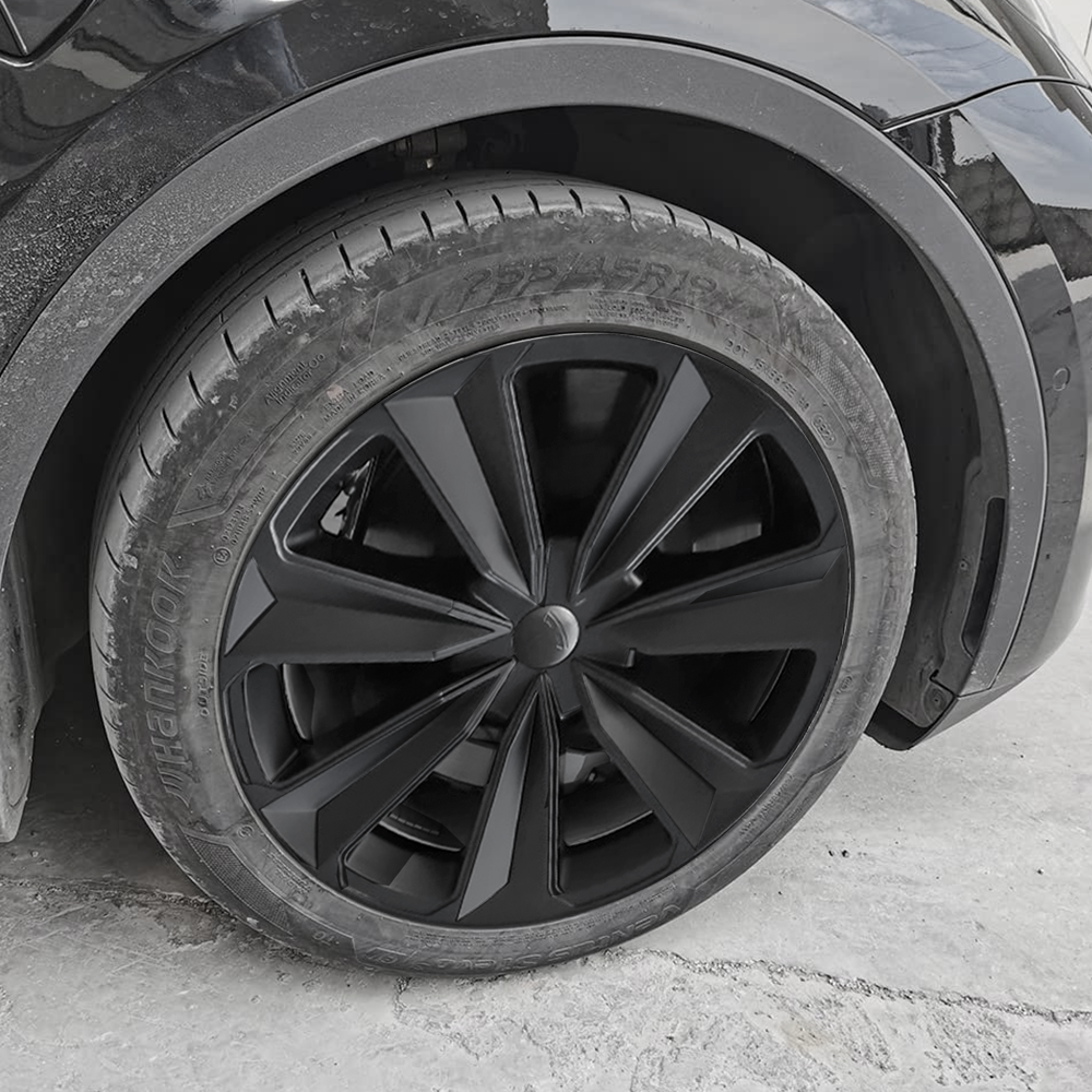 Model Y 19 Inch Wheel Covers for Tesla Matte Black Sporty Style Hubcaps Rim Protector
