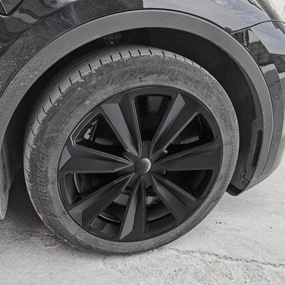Model Y 19 Inch Wheel Covers for Tesla Matte Black Sporty Style Hubcaps Rim Protector