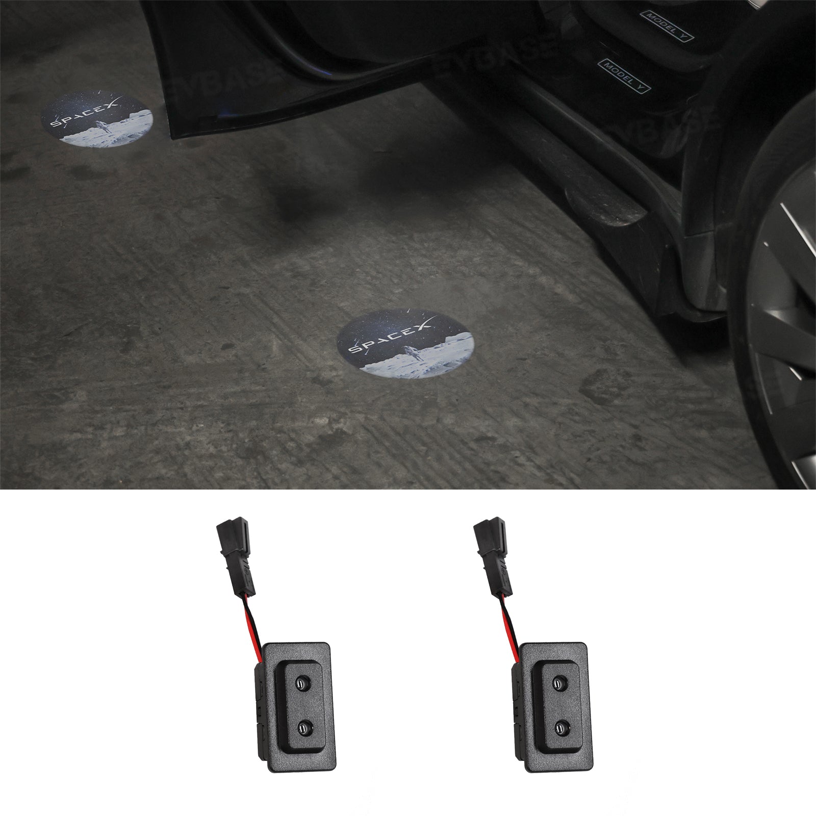 Model Y/3 Door Light Projector with Space Martian Style Puddle Lights for Tesla