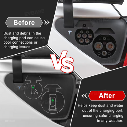 Model Y/3 Liquid Silicone Charging Port Waterproof Cover for Tesla All-Weather Outdoor Charging Protection