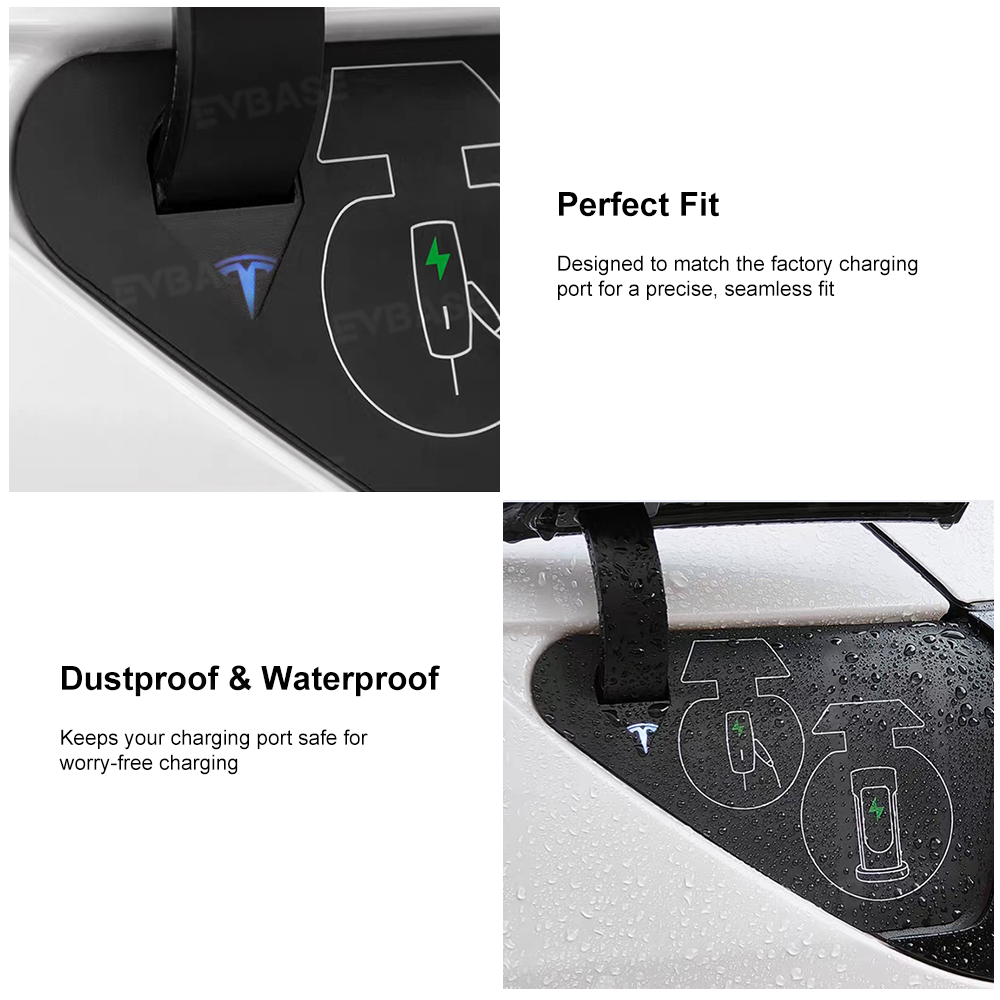 Model Y/3 Liquid Silicone Charging Port Waterproof Cover for Tesla All-Weather Outdoor Charging Protection