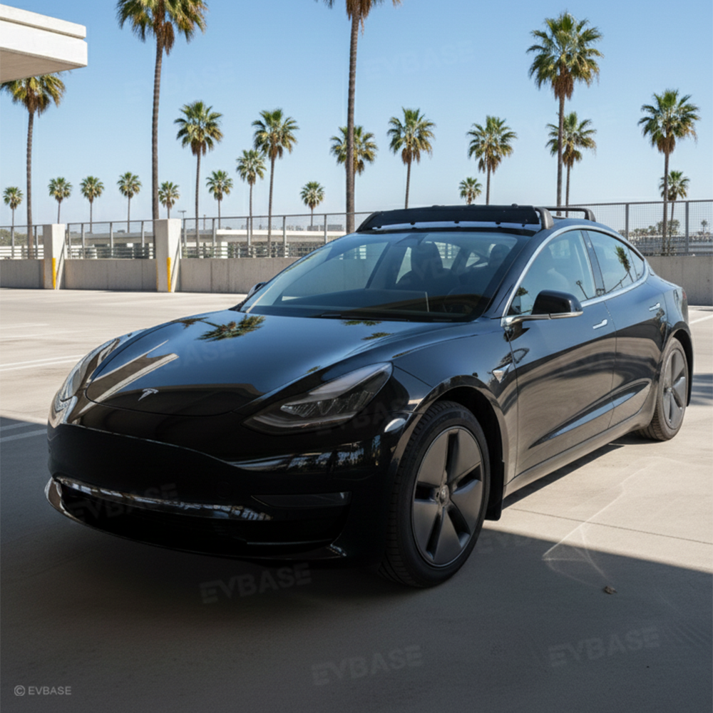 Model Y/3 Roof Rack Lockable Cross Bars 2.0 Reduced Wind Noise Carrier Rails Rooftop Luggage Cargo Carrier