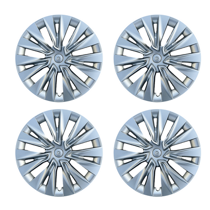 Model Y Hubcaps Turbine Style Full Wrapped Wheel Coves for 19" Factory Tesla Wheel 4PCS