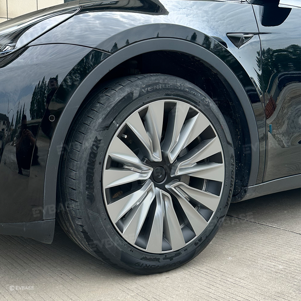 Model Y Hubcaps Turbine Style Full Wrapped Wheel Coves for 19" Factory Tesla Wheel 4PCS
