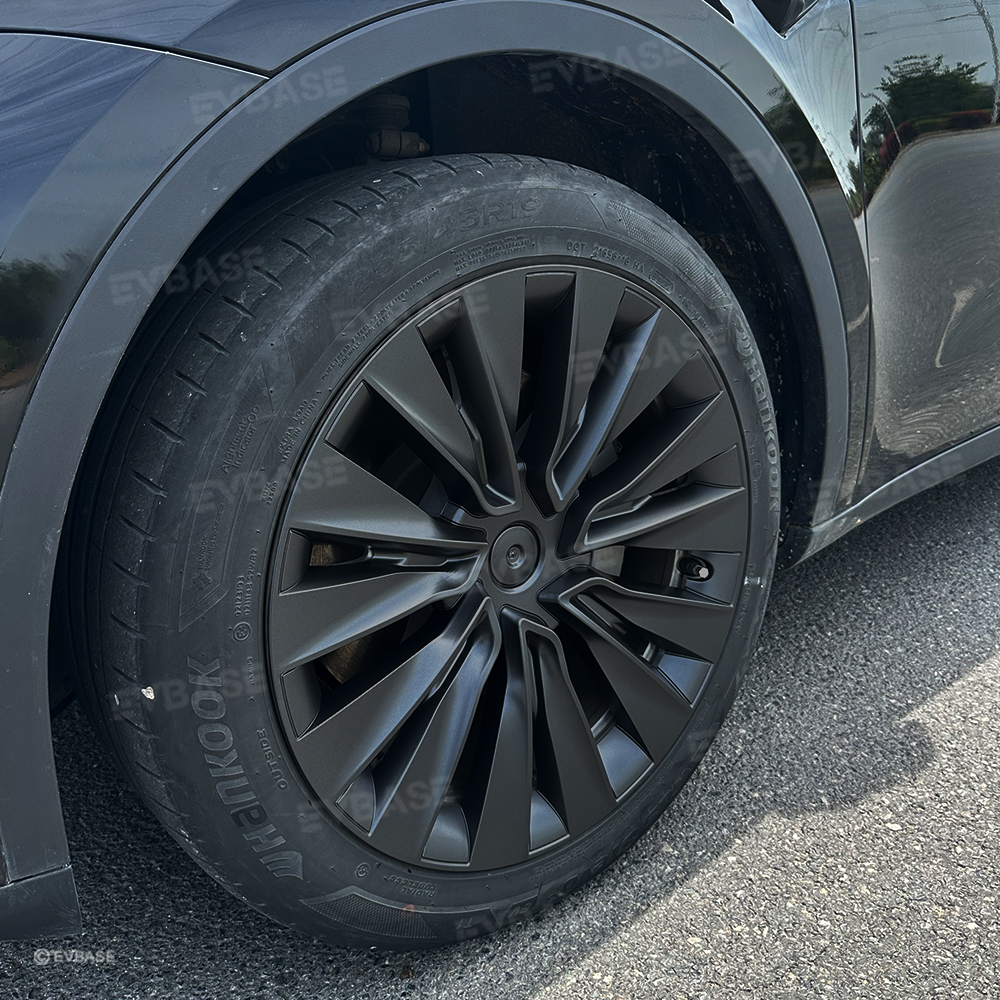 Model Y Hubcaps Turbine Style Full Wrapped Wheel Coves for 19" Factory Tesla Wheel 4PCS