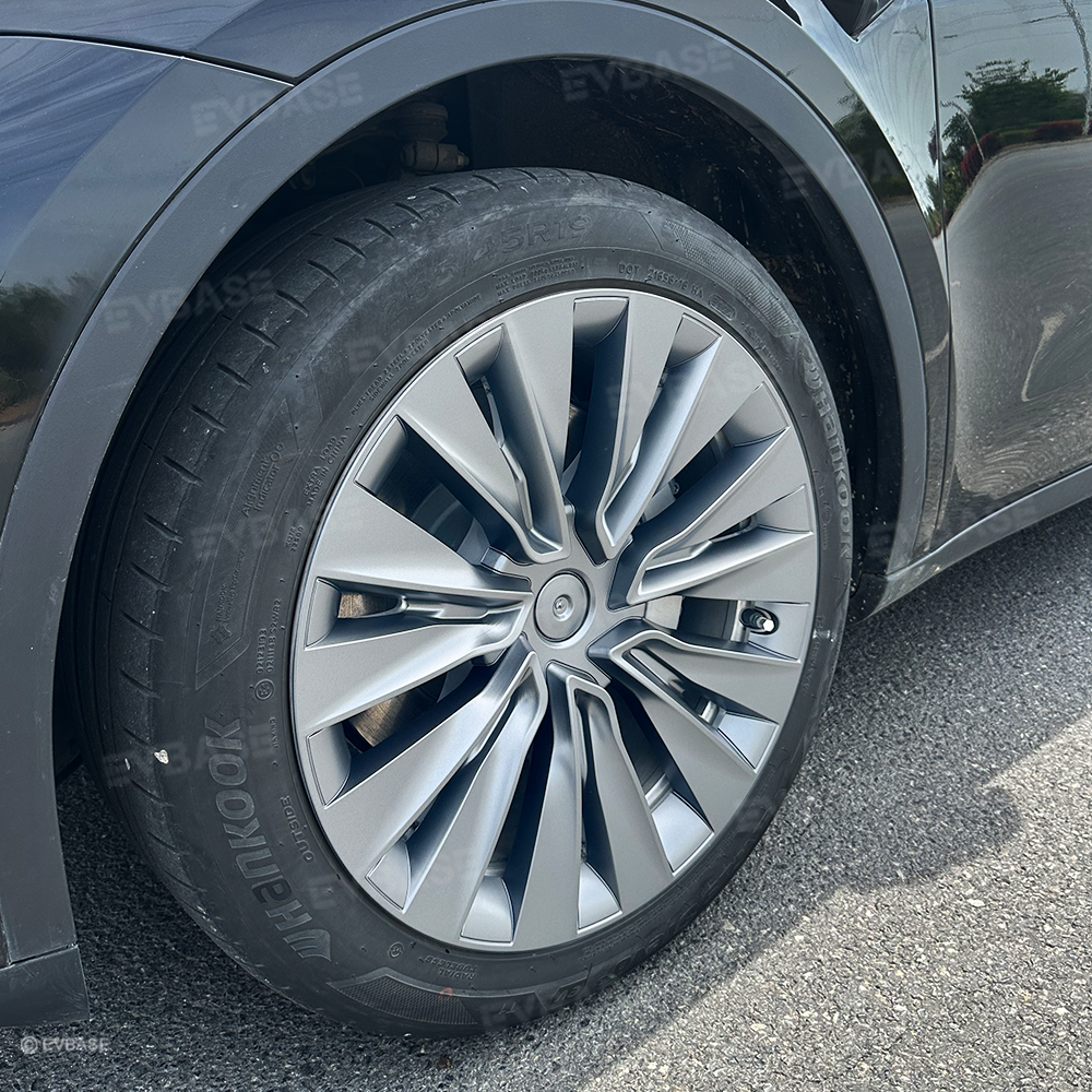 Model Y Hubcaps Turbine Style Full Wrapped Wheel Coves for 19" Factory Tesla Wheel 4PCS