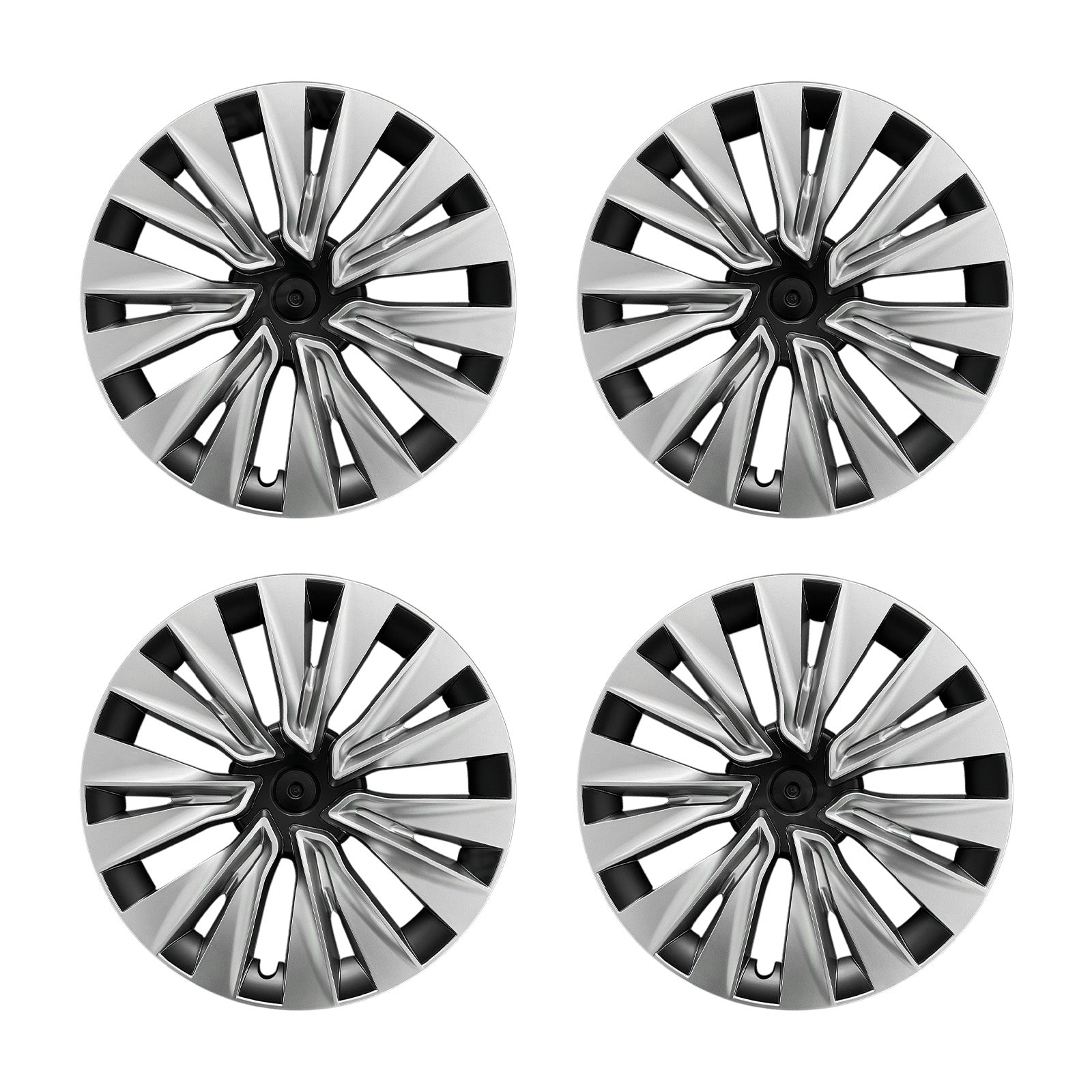 Model Y Hubcaps Turbine Style Full Wrapped Wheel Coves for 19" Factory Tesla Wheel 4PCS