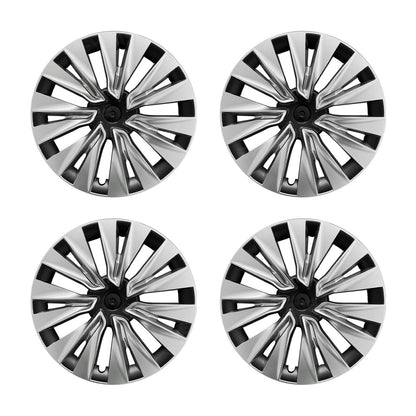 Model Y Hubcaps Turbine Style Full Wrapped Wheel Coves for 19" Factory Tesla Wheel 4PCS