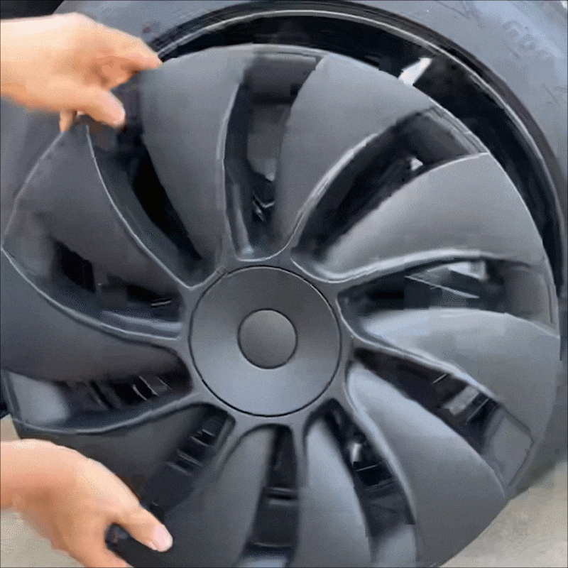 Model Y Juniper 19 inch Wheel Covers Überturbine Style Matte Hubcaps for Tesla Crossflow Wheels