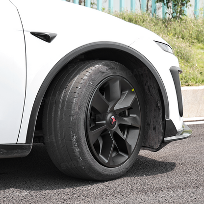 Model Y Juniper 19" Wheel Covers Crossflow Wheels Matte Black Hubcaps for Tesla