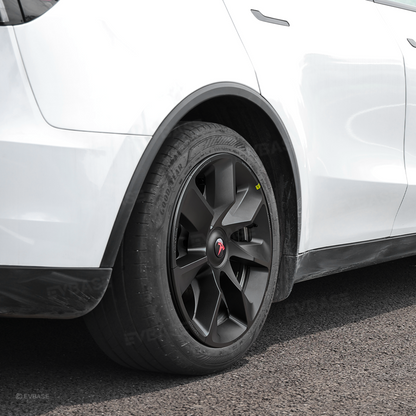 Model Y Juniper 19" Wheel Covers Crossflow Wheels Matte Black Hubcaps for Tesla