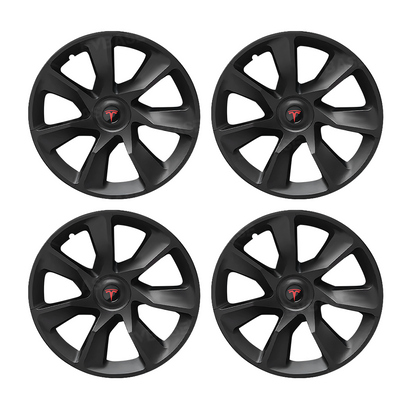Model Y Juniper 19" Wheel Covers Crossflow Wheels Matte Black Hubcaps for Tesla