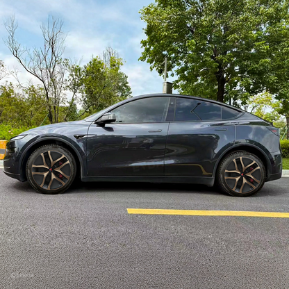 Model Y Juniper 19" Wheel Covers Satin Bronze Hubcaps Inspired By Model Y Performance