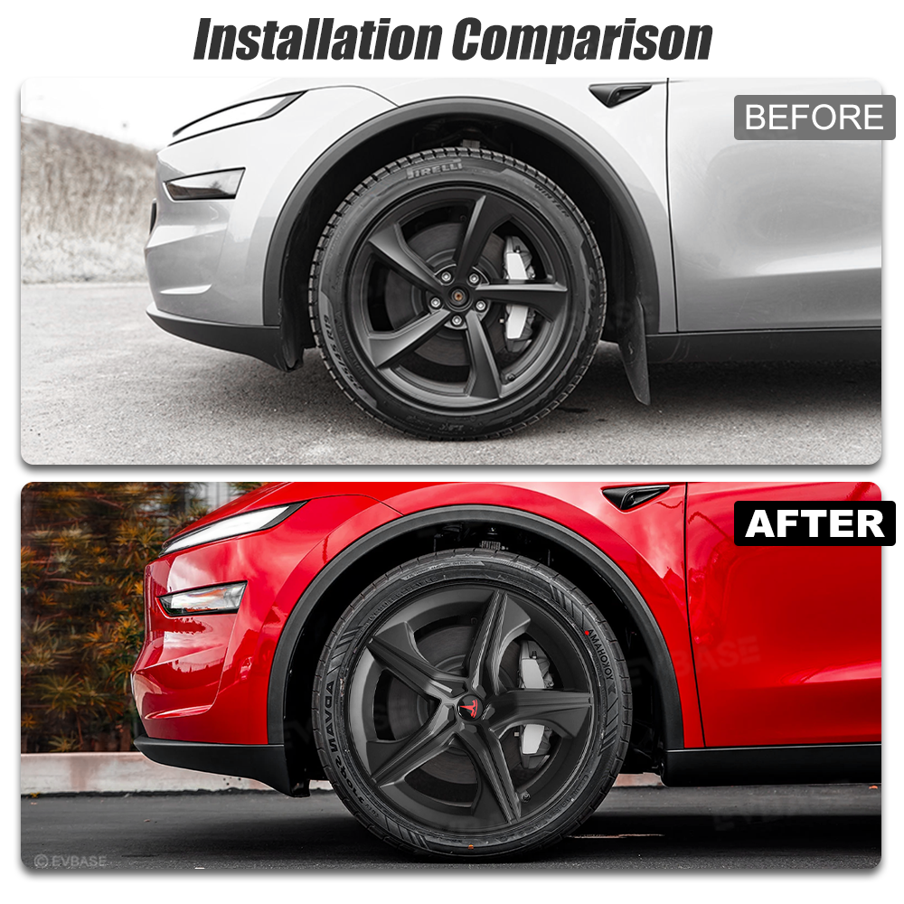 Model Y Juniper 19" Wheel Covers Starfish Style Hubcaps for Tesla
