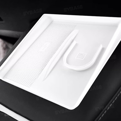 Model Y Juniper 2-in-1 Wireless Charging Pad Anti-Slip Mat TPE Center Console Wireless Charging Protector for Cell Phones Airpods