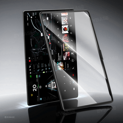 Model Y Juniper/ 3 Highland All-in-One Tempered Glass Screen Protector & Frame Cover for Front and Rear Displays