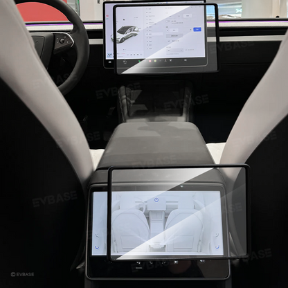 Model Y Juniper/ 3 Highland All-in-One Tempered Glass Screen Protector & Frame Cover for Front and Rear Displays