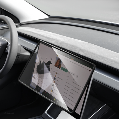 Model Y Juniper/ 3 Highland All-in-One Tempered Glass Screen Protector & Frame Cover for Front and Rear Displays