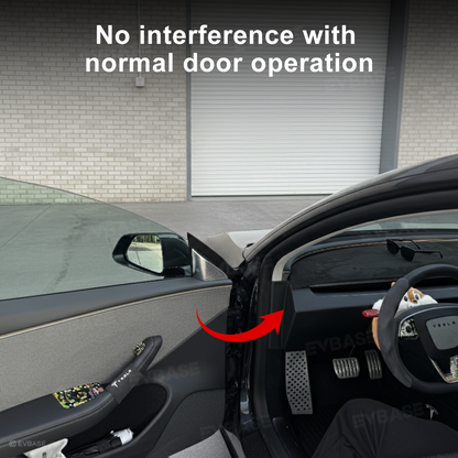 Model Y Juniper/ 3 Highland Blind Spot Monitor A-Pillar BSD Warning Light Cover-Stainless Steel