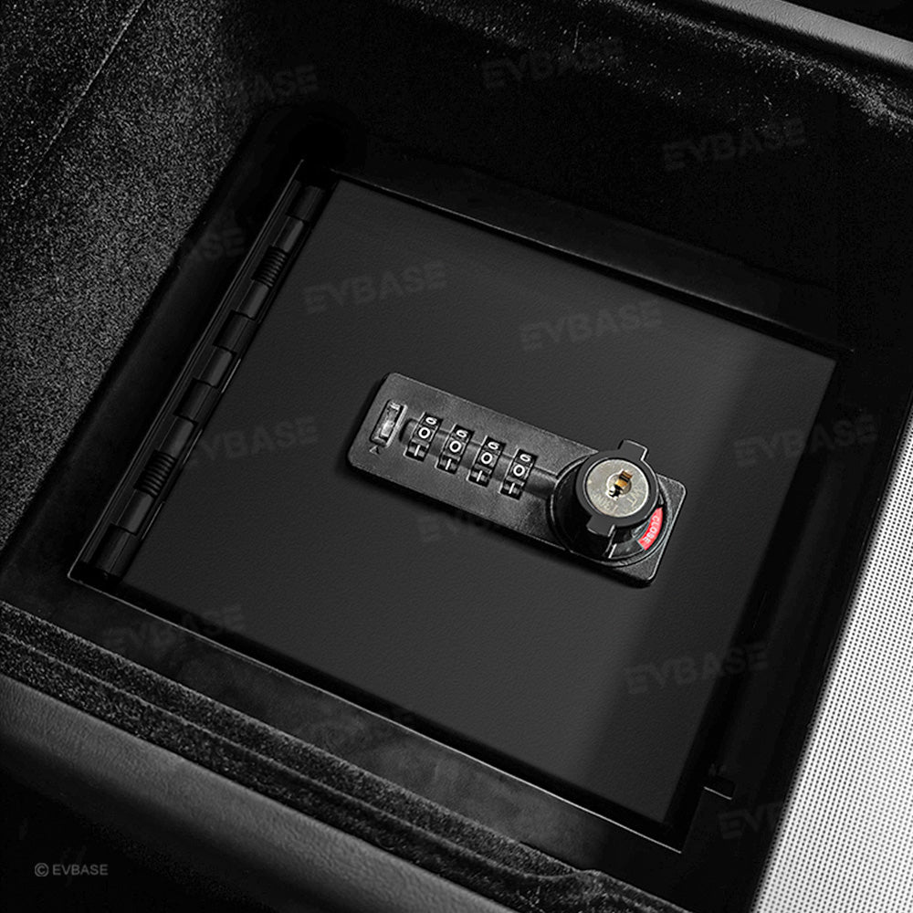Model Y Juniper/ 3 Highland Center Console Safe Lock Box Insert Combination Locking Safe with Key Anti-Theft Privacy Protection