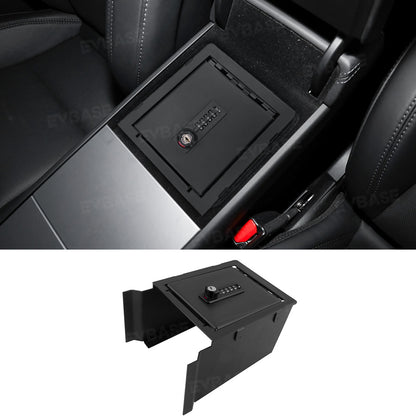Model Y Juniper/ 3 Highland Center Console Safe Lock Box Insert Combination Locking Safe with Key Anti-Theft Privacy Protection