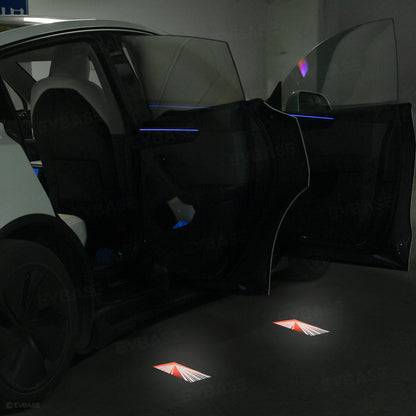Model Y Juniper/ 3 Highland Door Puddle Lights Projection Lights With Launch Edition Badge Style