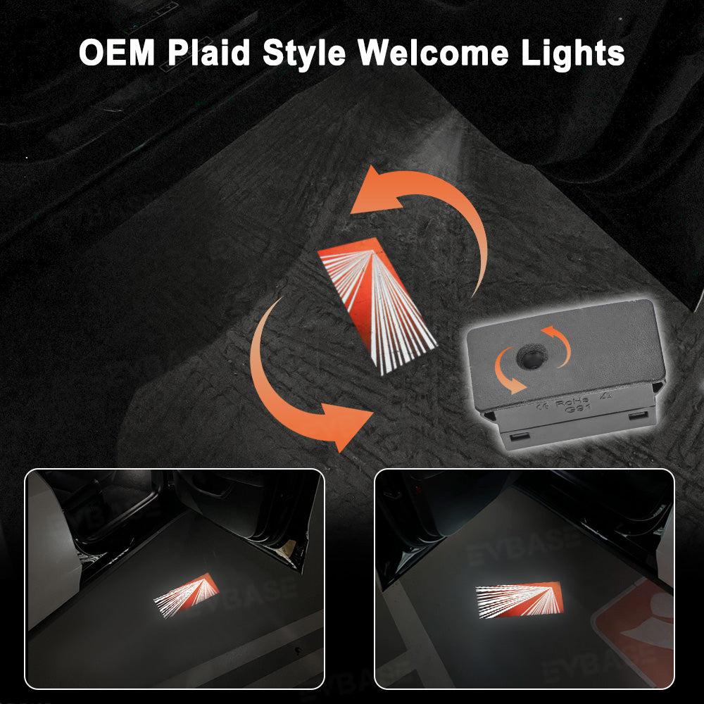 Model Y Juniper/ 3 Highland Door Puddle Lights Projection Lights With Launch Edition Badge Style
