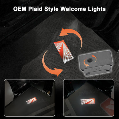 Model Y Juniper/ 3 Highland Door Puddle Lights Projection Lights With Launch Edition Badge Style