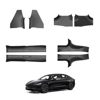 Model Y Juniper/ 3 Highland Door Sill Protector Full-Coverage Kick Panel Carpet Protection Cover