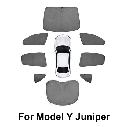 Model Y Juniper/ 3 Highland Front and Rear Windshield Shade Side Window Sunshade Foldable Sun Visor