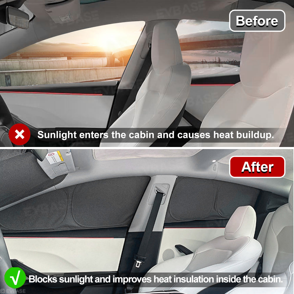 Model Y Juniper/ 3 Highland Front and Rear Windshield Shade Side Window Sunshade Foldable Sun Visor