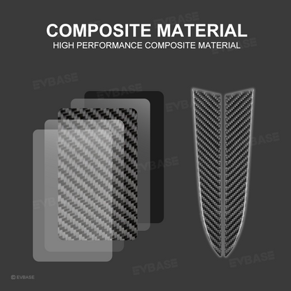 Model Y Juniper/ 3 Highland Real Soft Carbon Fiber Side Trim Cover for Center Console Wireless Charger