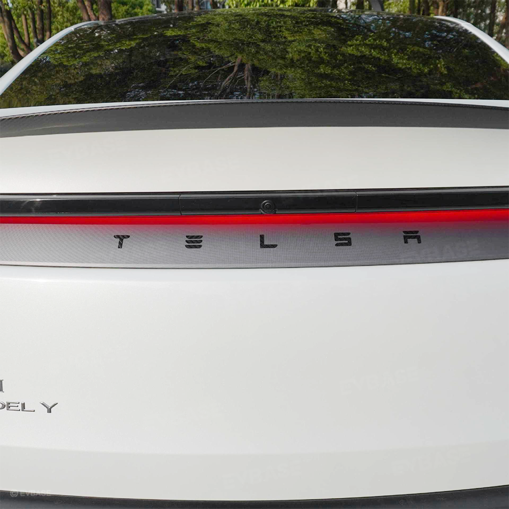 Model Y Juniper/ 3 Highland T-E-S-L-A Lettering Tailgate Emblem Decal Real Carbon Fiber Logo