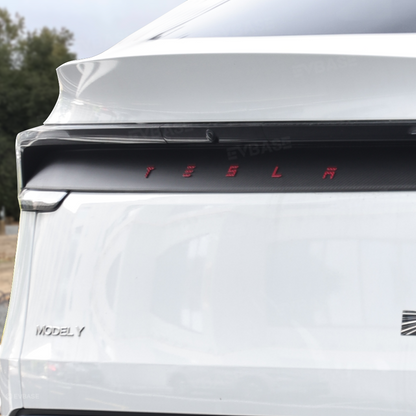 Model Y Juniper/ 3 Highland T-E-S-L-A Lettering Tailgate Emblem Decal Real Carbon Fiber Logo