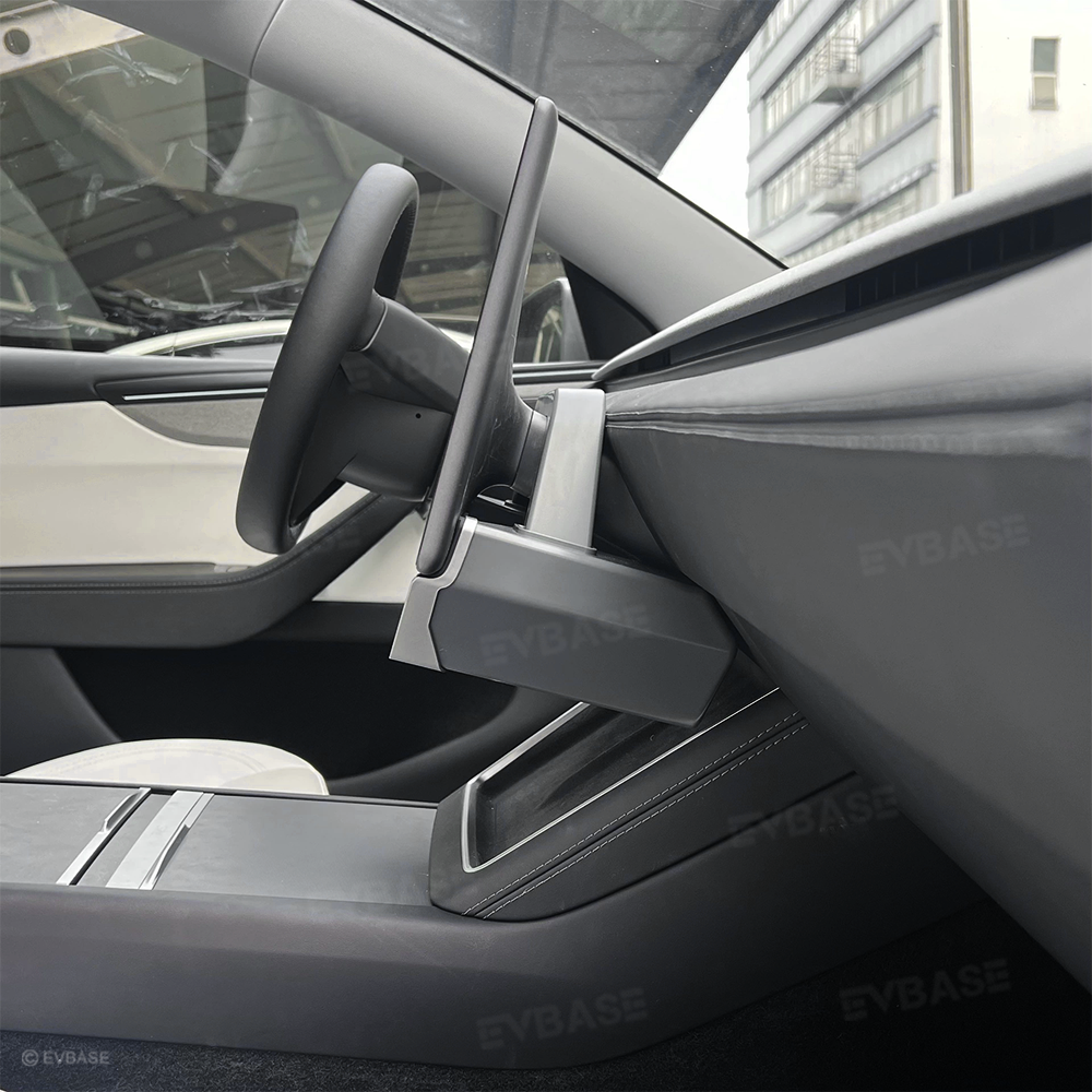 Model Y Juniper/ 3 Highland Under Screen Storage Organizer Cyberpunk Style Center Console Organizer Tray with Anti-Slip Silicone Pad