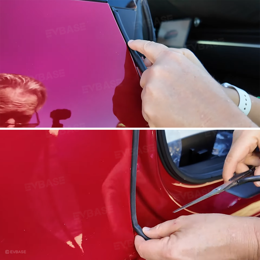 Model Y Juniper/ 3 Highland Wind & Road Noise Reduction Kit Weather Stripping Silicone Rubber Sealing Strip