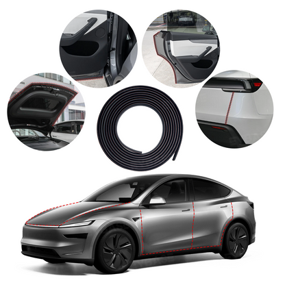 Model Y Juniper/ 3 Highland Wind & Road Noise Reduction Kit Weather Stripping Silicone Rubber Sealing Strip