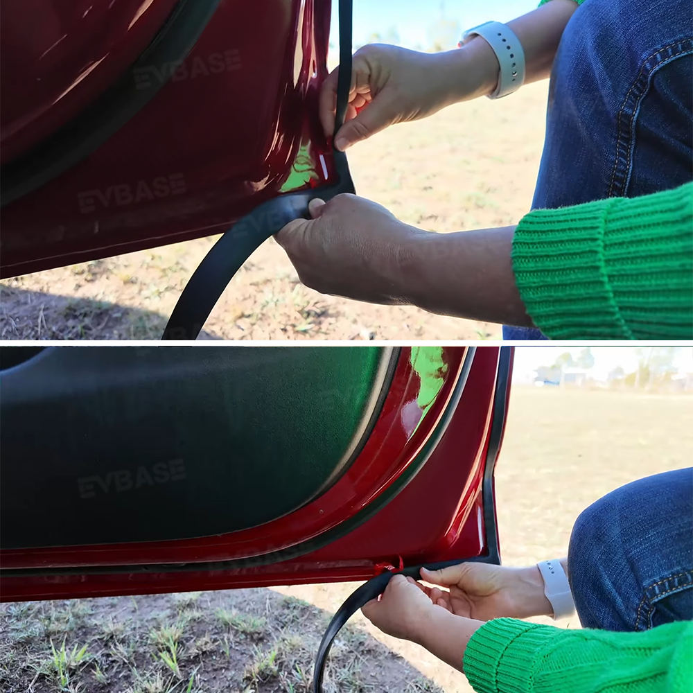 Model Y Juniper/ 3 Highland Wind & Road Noise Reduction Kit Weather Stripping Silicone Rubber Sealing Strip