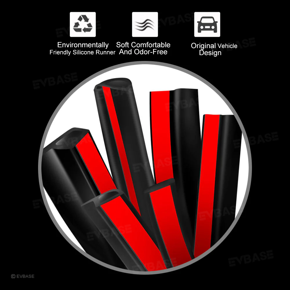Model Y Juniper/ 3 Highland Wind & Road Noise Reduction Kit Weather Stripping Silicone Rubber Sealing Strip