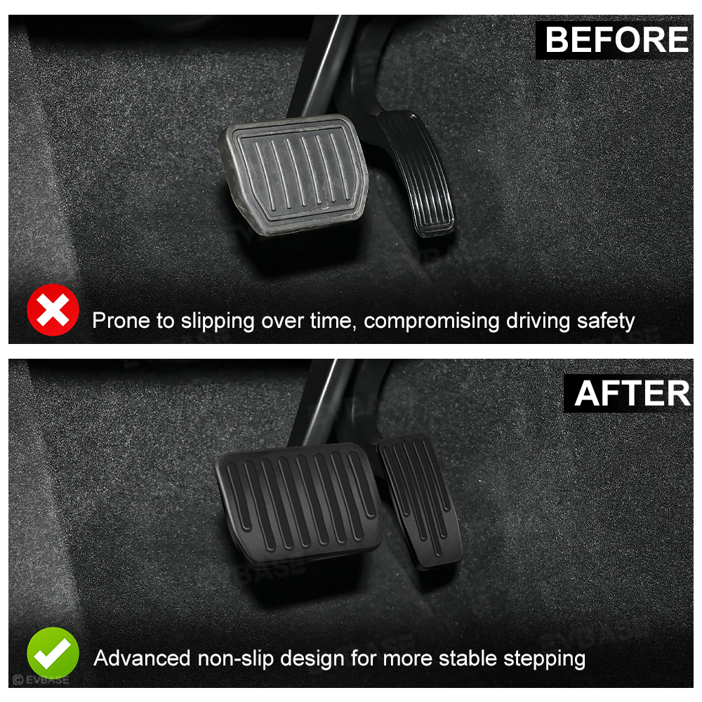 Model Y Juniper/3 Highland Non-Slip Pedal Covers Performance Aluminum Accelerator Brake Pedal Set