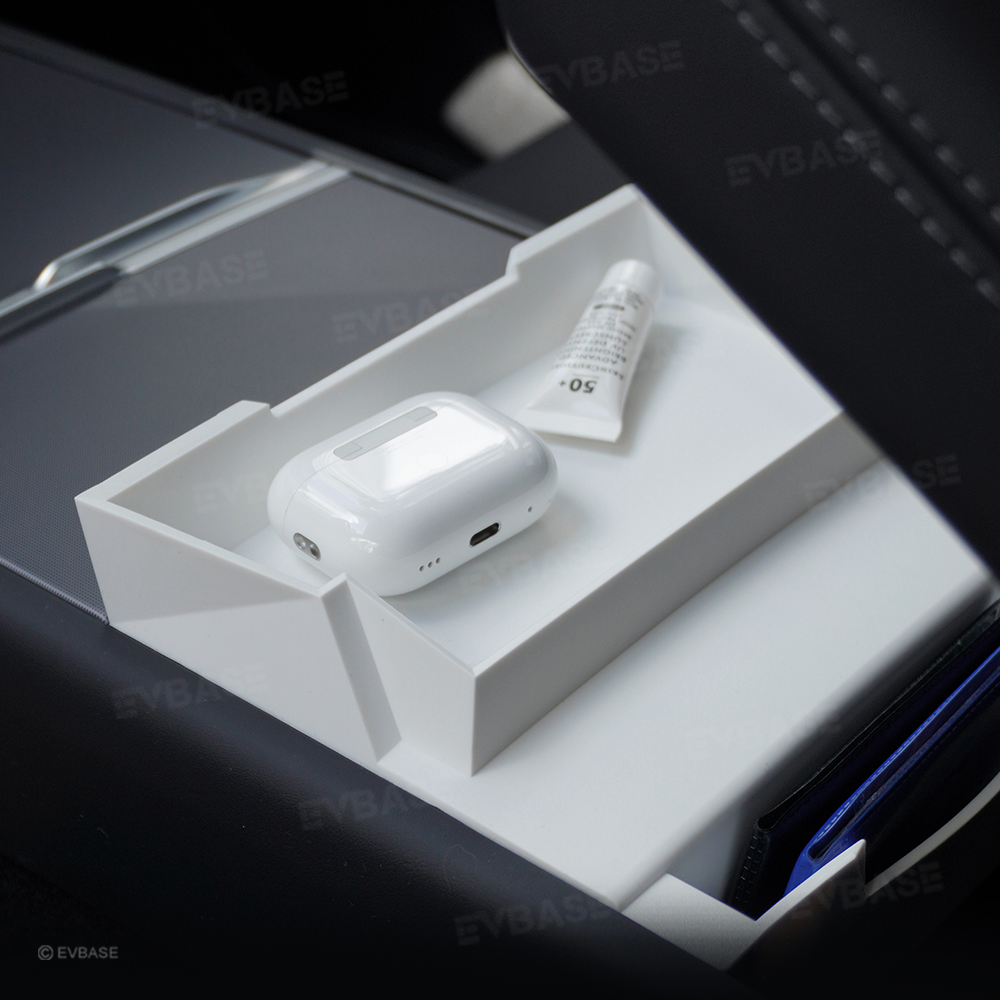 Model Y Juniper Center Console Organizer Tray Silicone Armrest Sunglasses & Card Storage Box for Tesla