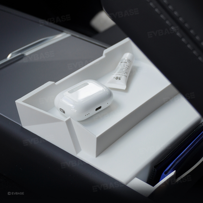 Model Y Juniper Center Console Organizer Tray Silicone Armrest Sunglasses & Card Storage Box for Tesla