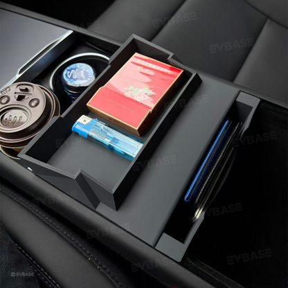 Model Y Juniper Center Console Organizer Tray Silicone Armrest Sunglasses & Card Storage Box for Tesla