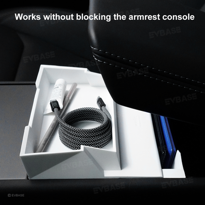 Model Y Juniper Center Console Organizer Tray Silicone Armrest Sunglasses & Card Storage Box for Tesla